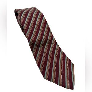 YSL Vintage red and blue stripe Mens tie